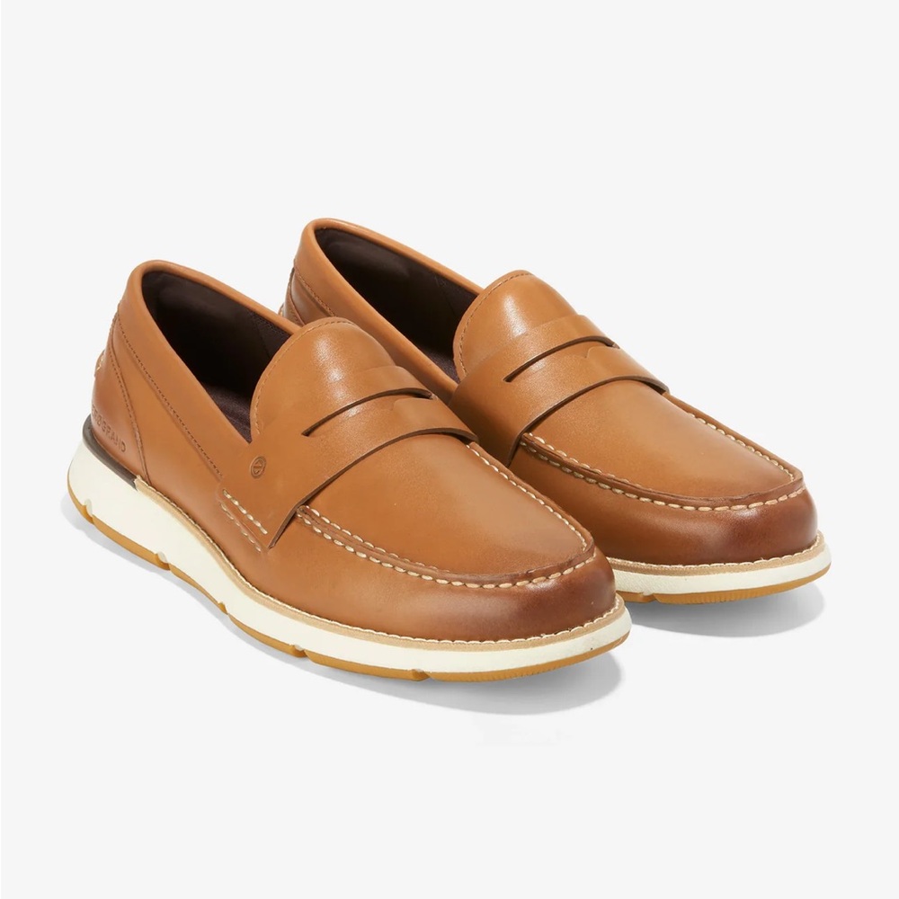 Cole Haan Tan Leather Penny Loafers